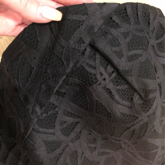 ROLAND MOURET Electra Black Lace Corset Bustier Staples Boning Pencil Dress SZ 8 - Picture 5 of 16